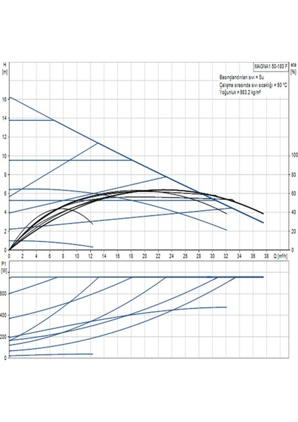 Magna1 50-180 F(280 Mm) 600.000+ Kazan Için Frekans Konvertörlü Sirkülasyon Pompası 16MSS 38M³/H fiyatları