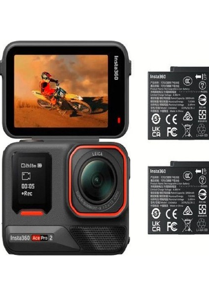 Ace Pro 2 Aksiyon Kamerası Çift Bataryalı Paket