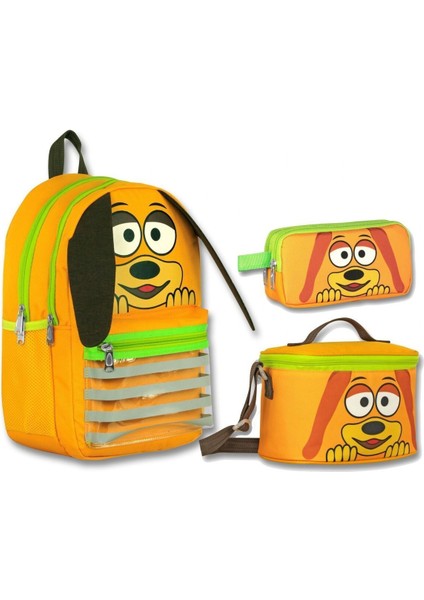 Ümit Çanta Cennec Erkek Çocuk Sarı Sallanan Kulaklar 3lü Ilkokul Çanta Seti