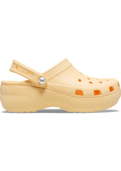 Classic Platform Pearl Clog Topuklu Kadın Terlik 211231