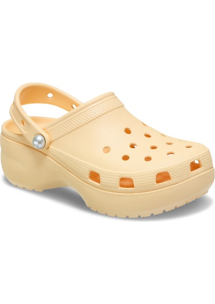 Classic Platform Pearl Clog Topuklu Kadın Terlik 211231