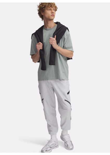 1390256-014 Ua Unstoppable Cargo Pa Gri Lastikli Bel Loose Fit Düz Erkek Eşofman Altı modelleri