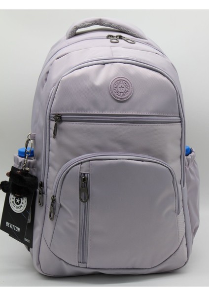 Çok Bölmeli Suya Dayanıklı Kumaş LDC-1710 Modern Okul Çantası Açık Lavanta fiyatları