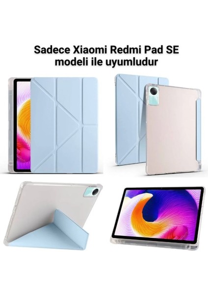 Xiaomi Redmi Pad Se 11 Kılıf Uyku Mod'lu Standlı Kalem Bölmeli Arkası Yumuşak Akıllı Silikon Kapak indirimleri