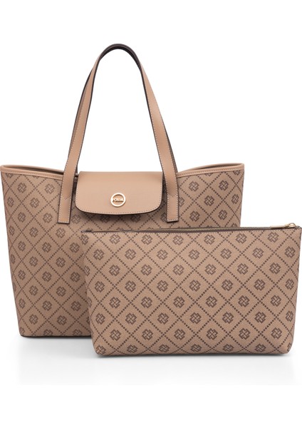 Açık Vizon Kadın 43X29X13 cm Omuz Çantası 05FO25Y5038