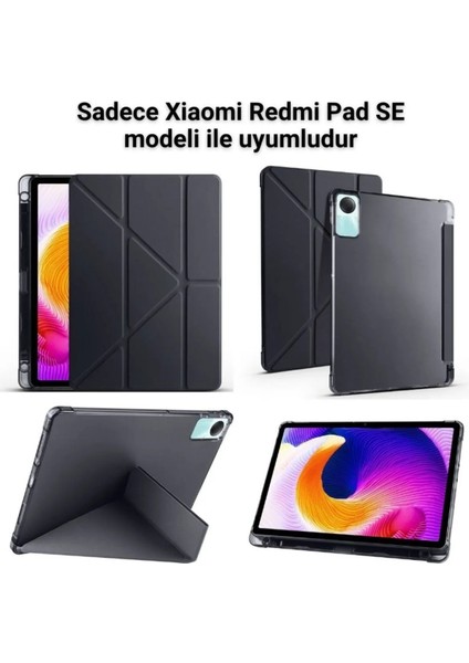 Xiaomi Redmi Pad Se 11 Kılıf Uyku Mod'lu Standlı Kalem Bölmeli Arkası Yumuşak Akıllı Silikon Kapak indirimleri