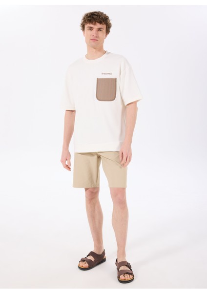 D5SM-TST3782 Kırık Beyaz Bisiklet Yaka Loose Fit Baskılı Erkek T-Shirt fiyatları