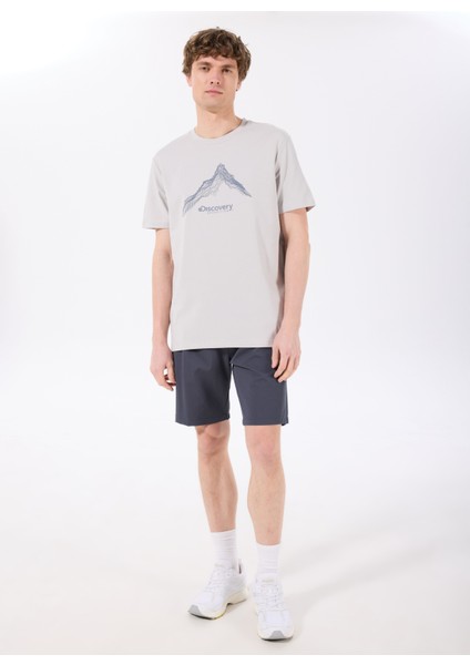 D5SM-TST3775 Gri Bisiklet Yaka Relaxed Baskılı Erkek T-Shirt fiyatları