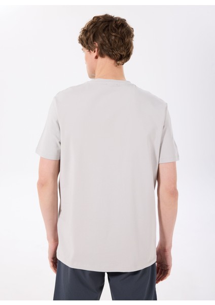 D5SM-TST3775 Gri Bisiklet Yaka Relaxed Baskılı Erkek T-Shirt indirimleri