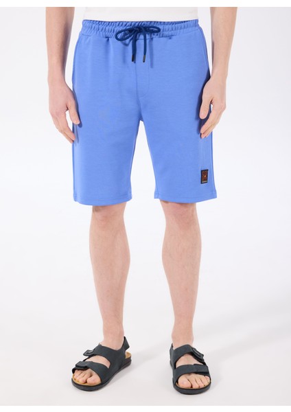 D4SM-SHT3221 Mavi Standart Erkek Sweat Şort
