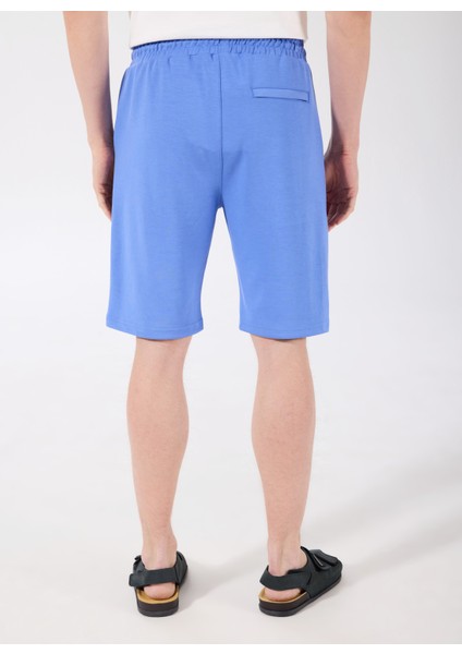 D4SM-SHT3221 Mavi Standart Erkek Sweat Şort