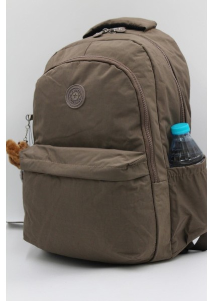 Çok Bölmeli Günlük Okul Sırt Çantası Su Geçirmez Kumaş Unisex Okul Çantası 2200 Vizon modelleri