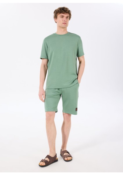 d4sm-sht3221 açık haki standart erkek sweat şort