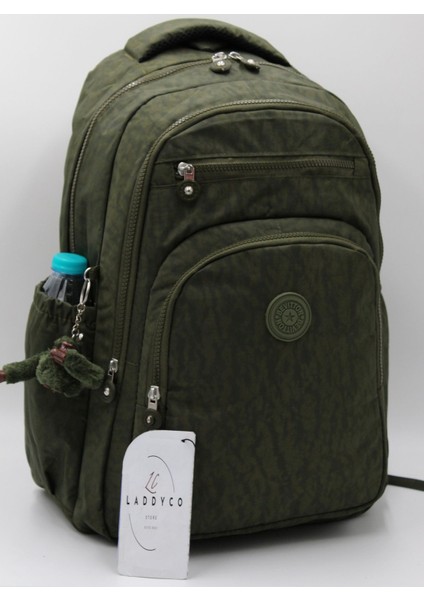 Suya Dayanıklı Çok Kullanışlı Okul Sırt Çantası Unisex Modern Günlük Sırt Çantası 1800 Haki