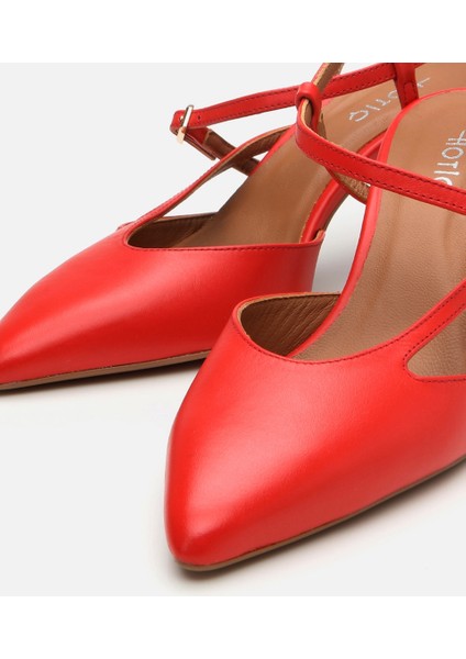 01AYH304240A740 KADIN Deri Kırmızı Ince Topuklu Stiletto fırsatları