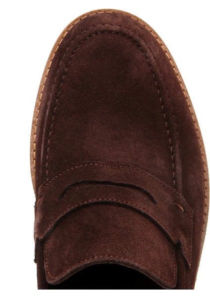 02AYH304680A480 ERKEK Süet Deri Kahverengi Hafif Tabanlı Loafer