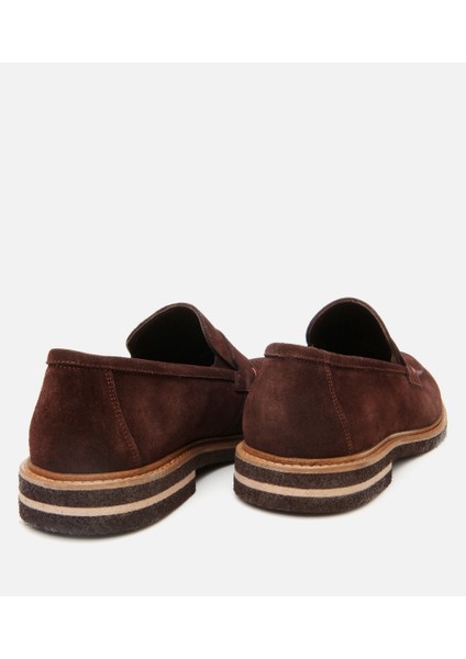 02AYH304680A480 ERKEK Süet Deri Kahverengi Hafif Tabanlı Loafer