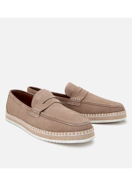 02AYH303360A310 ERKEK Süet Deri Bej Espadril