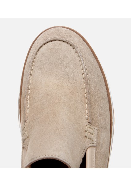 02AYH303000A310 ERKEK Süet Deri Bej Loafer