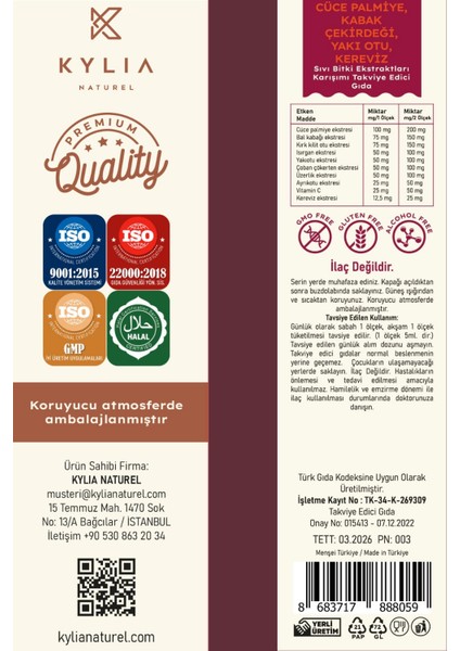 Cüce Palmiye Kabak Çekirdeği Yakı Otu Kereviz Ekstraktı modelleri