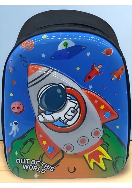 Kız ve Erkek Çocuk Anaokulu 5d Kabartmalı Roket Galaksi Baskılı 3-6 Yaş Okul Sırt Çantası indirimleri