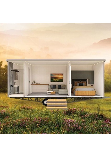 6.5 Metre Tiny House Tekerlekli Modüler Ev (1+1 )16 m²