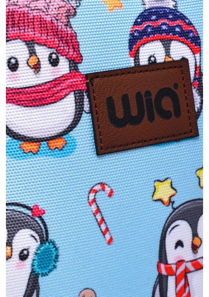 Wia Eğlenceli Baskı Tek Bölmeli Kreş Çanta Mavi fırsatları