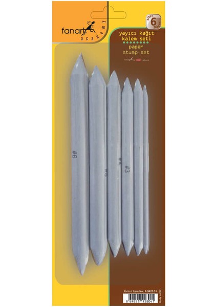 Academy 6'lı Yayıcı Kağıt ve Kalem Seti 9420.S1 Sanatsal Çizim Malzemeleri