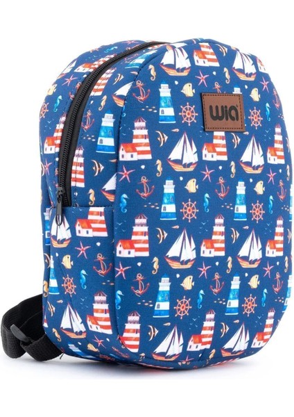 Wia Eğlenceli Baskı Tek Bölmeli Kreş Çanta Lacivert fiyatları