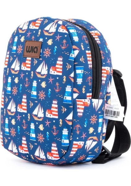 Wia Eğlenceli Baskı Tek Bölmeli Kreş Çanta Lacivert modelleri