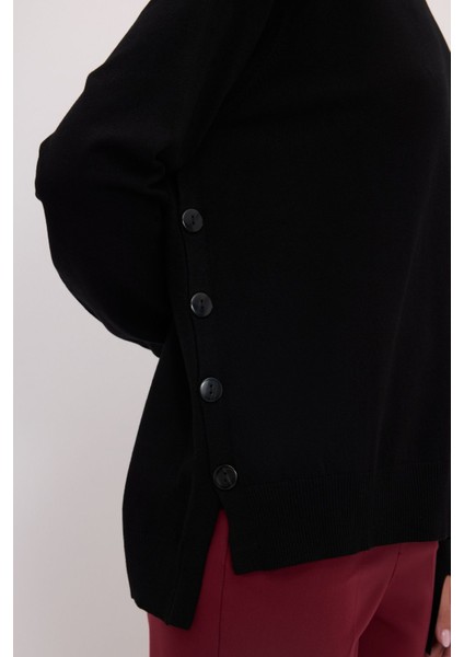 Basic Oversize Triko Kazak Siyah 13944047000 fiyatları