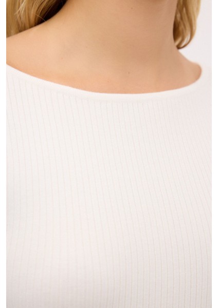 Fitilli Basic Triko Kazak Beyaz 13943867000