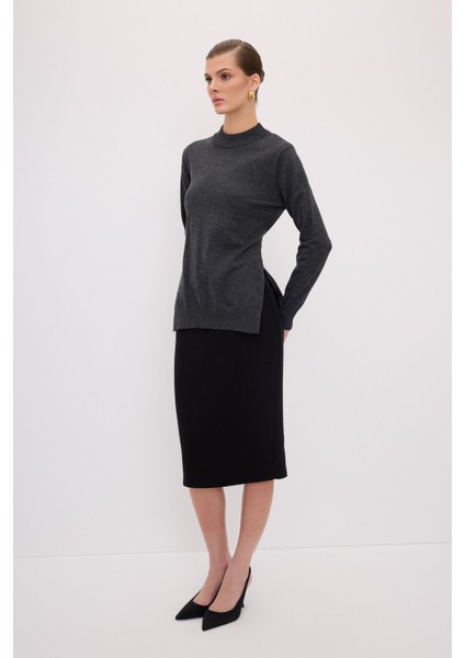 Bağlama Detaylı Triko Kazak Antrasit 13944053000 modelleri