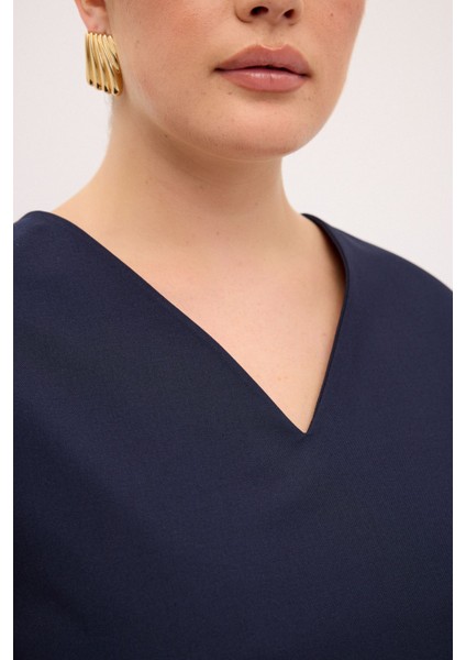 V Yaka Kolsuz Elbise modelleri