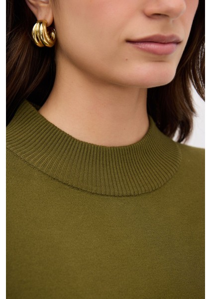 Bağlama Detaylı Triko Kazak Haki 13944053000 fiyatları