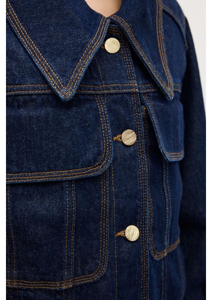 Dikiş Detaylı Denim Ceket Lacivert 11944428000 fiyatları