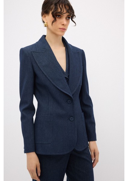Denim Görünümlü Ceket Lacivert 11944260000 fırsatları