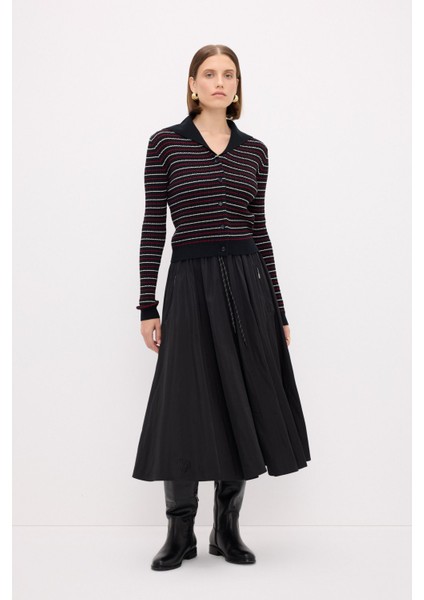 Moda Tutkusu Çizgili Triko Kazak modelleri