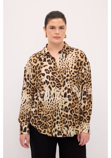 Uzun Kollu Desenli Gömlek