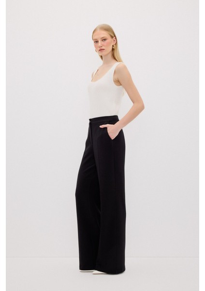 Geniş Paça Pantolon Siyah 15341703015
