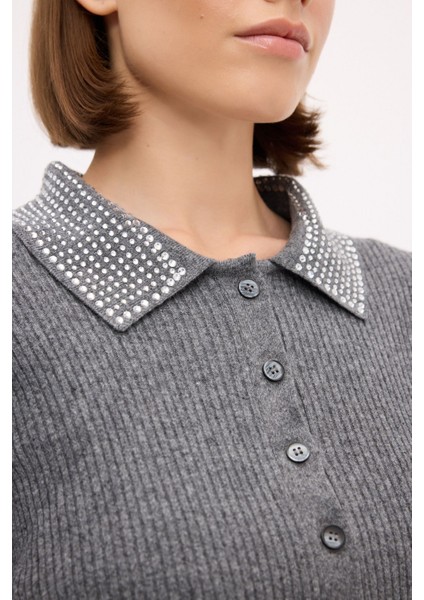 Polo Yaka Triko Kazak Antrasit 139M2115000 fiyatları