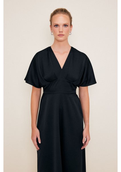 V Yaka Uzun Elbise fiyatları