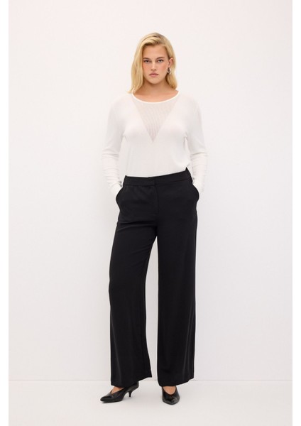 Bol Paça Pantolon Siyah 153L7821011
