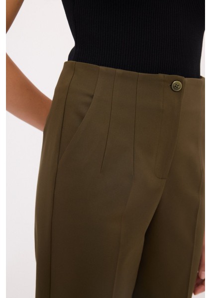 Yüksek Bel Pantolon Haki 153L7745004