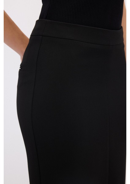 Yırtmaçlı Kalem Etek Siyah 12744298000 modelleri