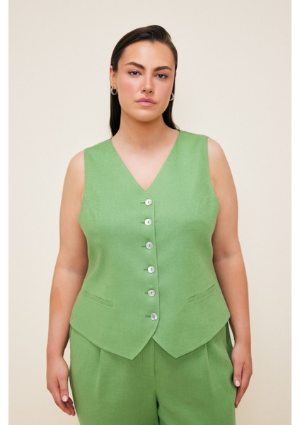 Fleto Cepli Yelek Yesil 179L8869001