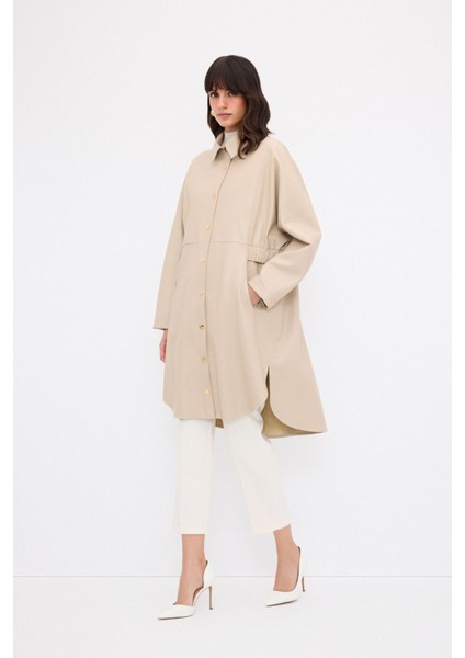 Beli Lastikli Trençkot