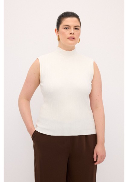 Fitil Detaylı Triko Bluz Kemik 115L9167000 fiyatları