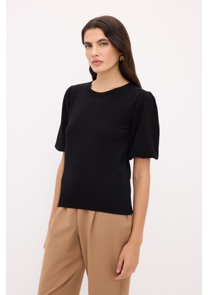 Karpuz Kol Triko Kazak Siyah 139L9128000 fırsatları