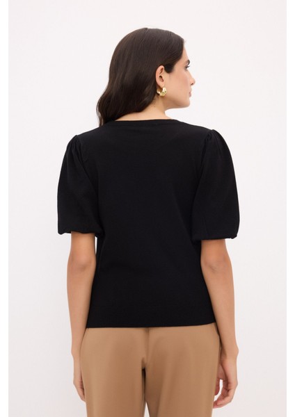 Karpuz Kol Triko Kazak Siyah 139L9128000 indirimleri